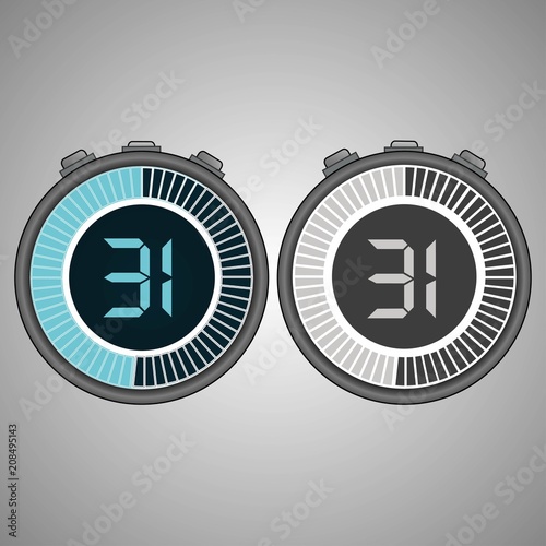 Electronic Digital Stopwatch 31 seconds