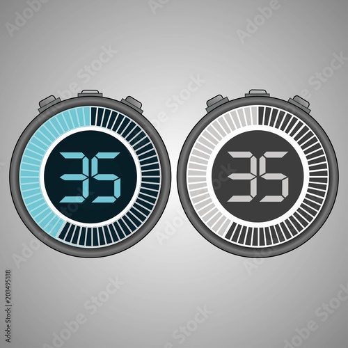 Electronic Digital Stopwatch 35 seconds