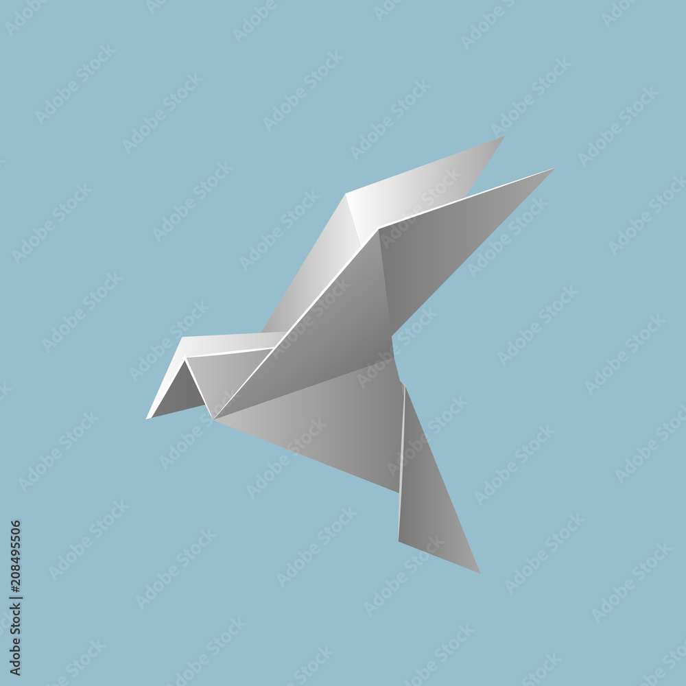 Vector illustrations with origami Vector illustrations with origami