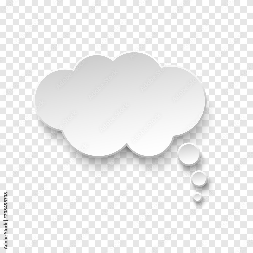 Vector white blank paper speech bubble - obrazy, fototapety, plakaty 
