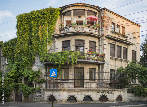 Bucharest view - Historical buildings and vegetation in Cotroceni neighbourhood photo