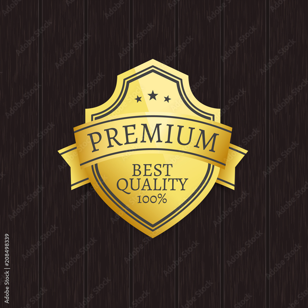 Premium Quality Exclusive Golden Label on Wooden Premium Quality Exclusive Golden Label on Wooden
