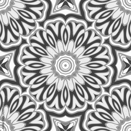 Beautiful geometric floral ornament. seamless art-deco pattern. vector illustration. for design, wallpaper, invitation.