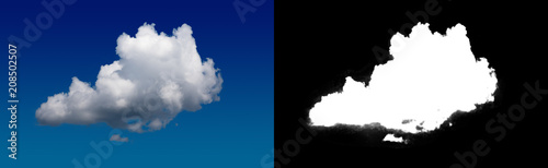 Cloud in the sky. A halftone clipping mask for gently carving out the cloud.