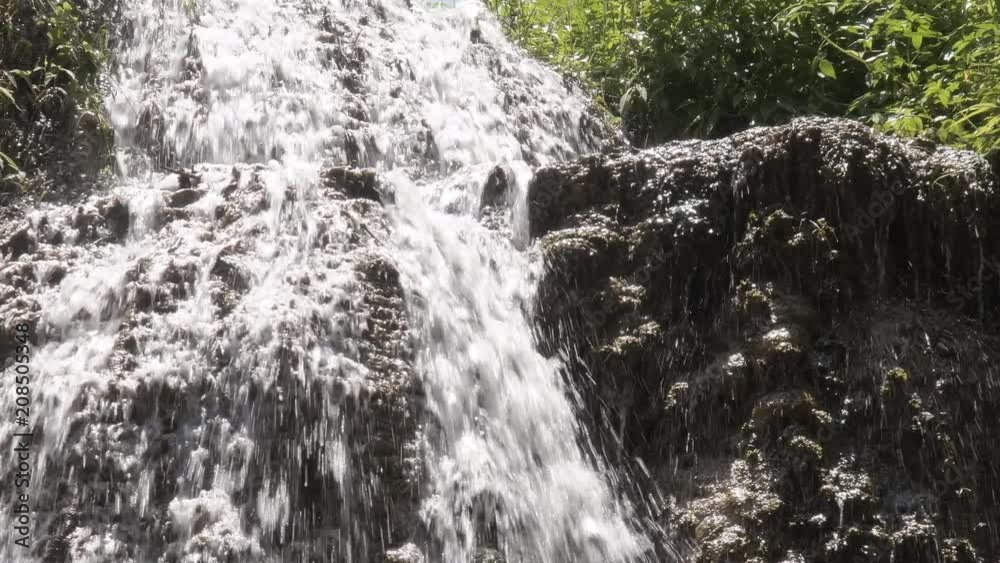 soft water of the stream in the natural park, Beautiful waterfall in rain forest (Tran Sawan Waterfall, Thailand) soft water of the stream in the natural park, Beautiful waterfall in rain forest (Tran Sawan Waterfall, Thailand)