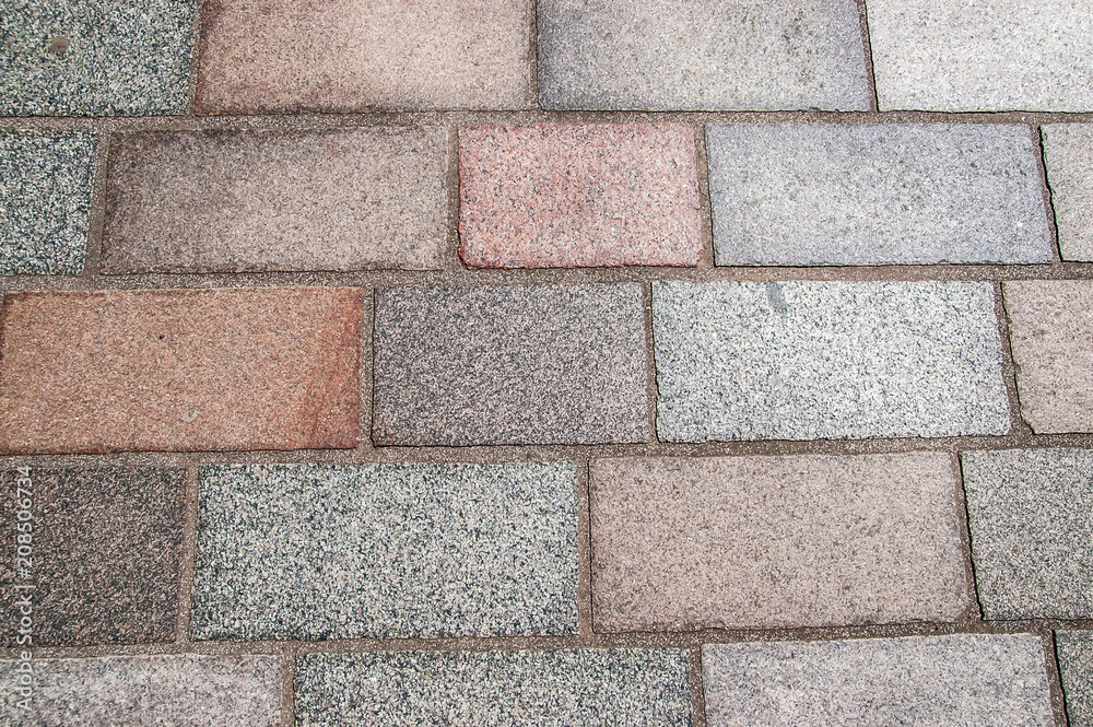 Granite tiles on the road Granite tiles on the road