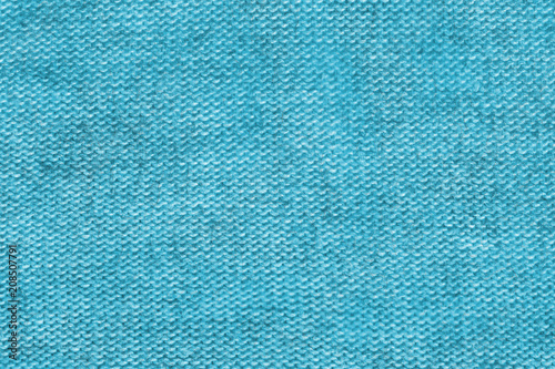 Blue fabric texture background. Empty abstract cloth backdrop