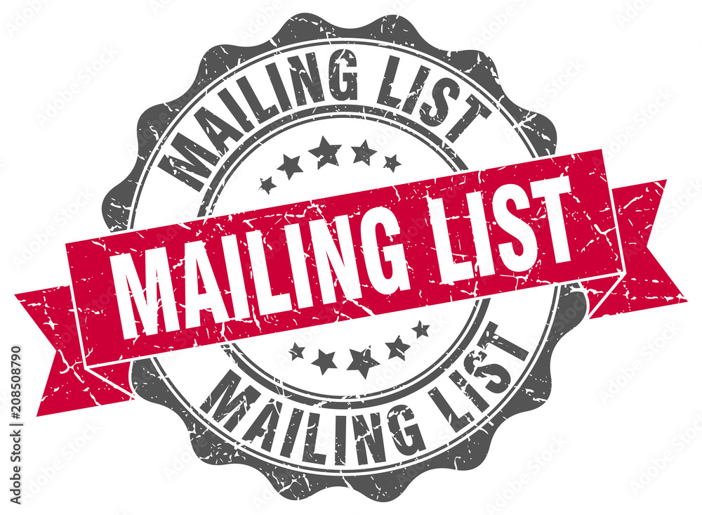 Fototapeta premium mailing list stamp. sign. seal