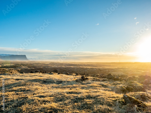 Natural view in morning in Iceland