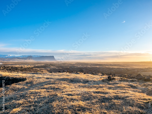 Natural view in morning in Iceland