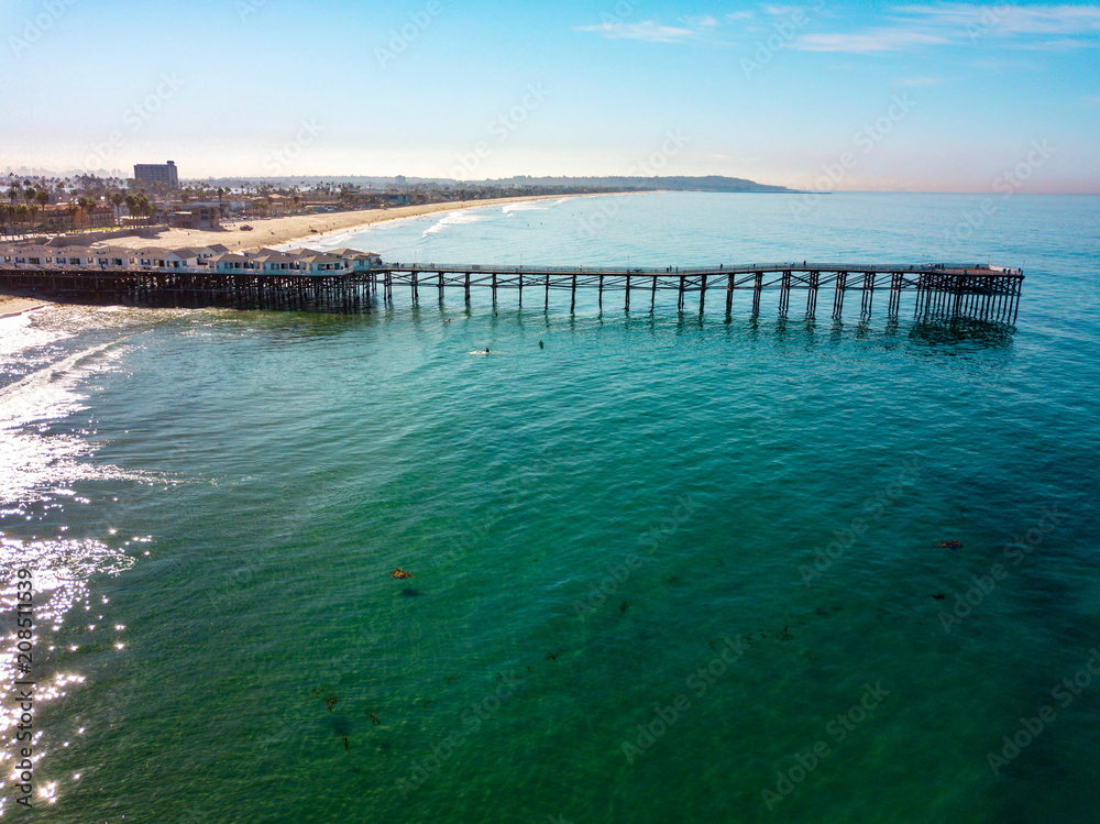 Aerial photo of a pier with houses