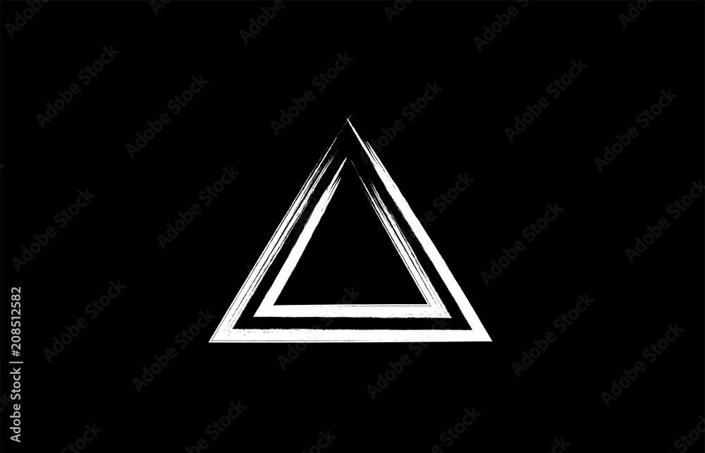 grunge black and white alphabet letter a logo icon design