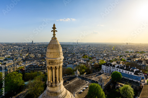 Panoramic view of Paris from the viewpoint