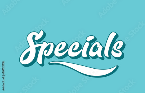 specials hand written word text for typography design