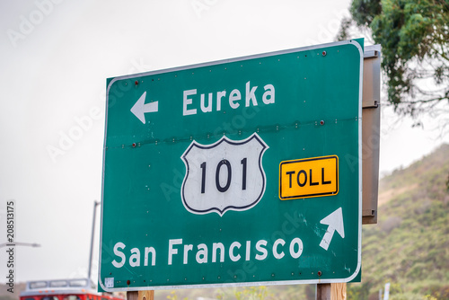 San Francisco interstate directions and road sign