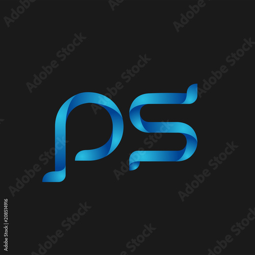 Initial Letter PS Logo Vector Design