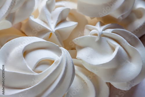White meringue - simple summer dessert. photo