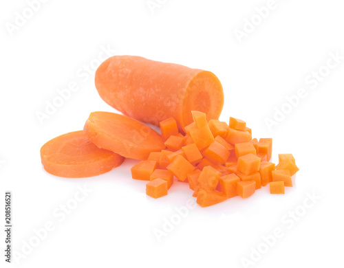 carrot slice isolated on white background