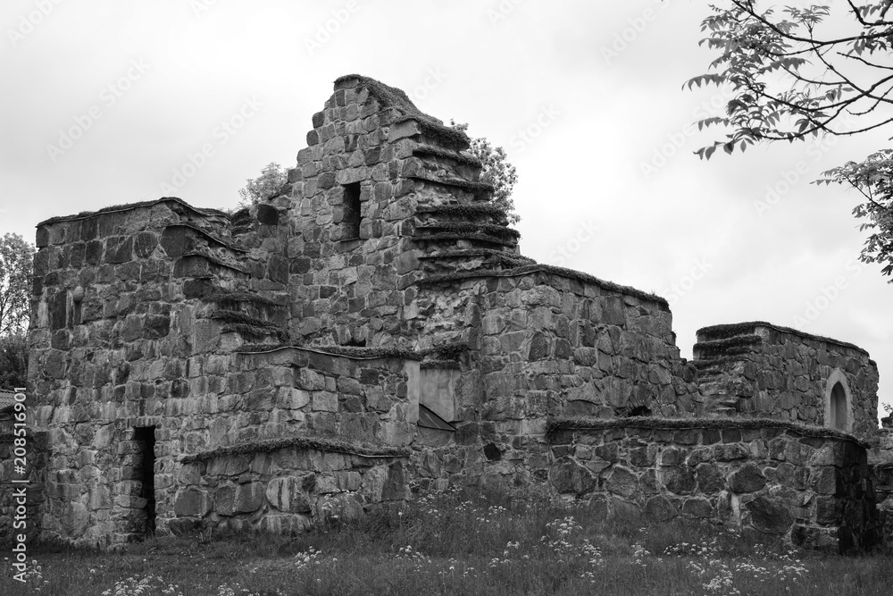 An ancient church of stone in Sweden 