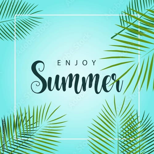 Enjoy Summer Vector Template Design Illustration