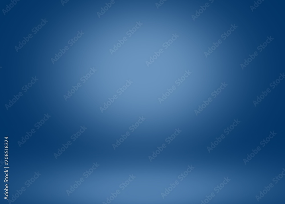 Abstract blue empty room lighting Studio background with empty space for your design.