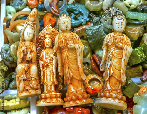 Chinese Replica Plastic Buddhas Panjuan Flea Market Beijing China