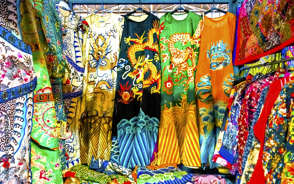 Dragon Replica Silk Robe Panjuan Flea Market  Beijing China