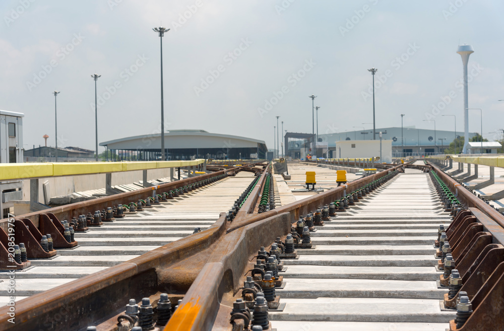 railway track, Construction of railway tracks, railway turnout, A Track to Maintenance area. Each train have schedule for preventive maintenance and corrective maintenance in depot.