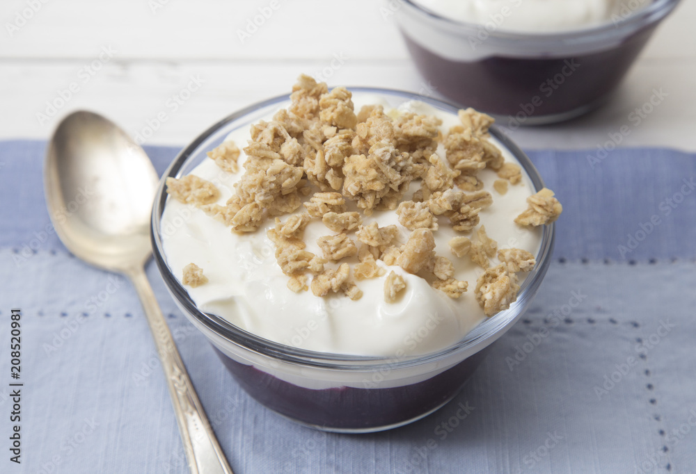 Yogurt with Berry Compot and Granola Yogurt with Berry Compot and Granola