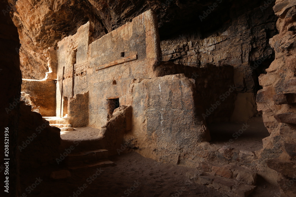 The lower Salado cliff dwelling at Tonto National Monument.