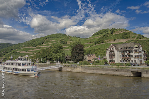 Wallpaper Mural Passenger ship on the river Rhine in Hessen, Germany. Torontodigital.ca
