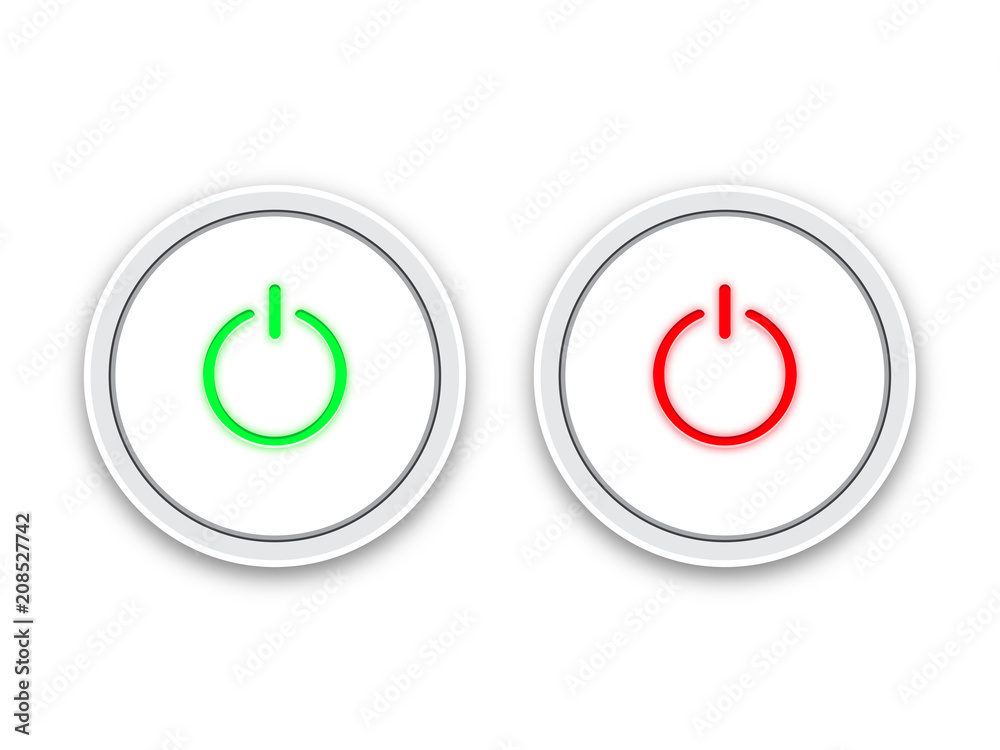 Icon On and Off toggle switch button. Vector illustration. Icon On and Off toggle switch button. Vector illustration.
