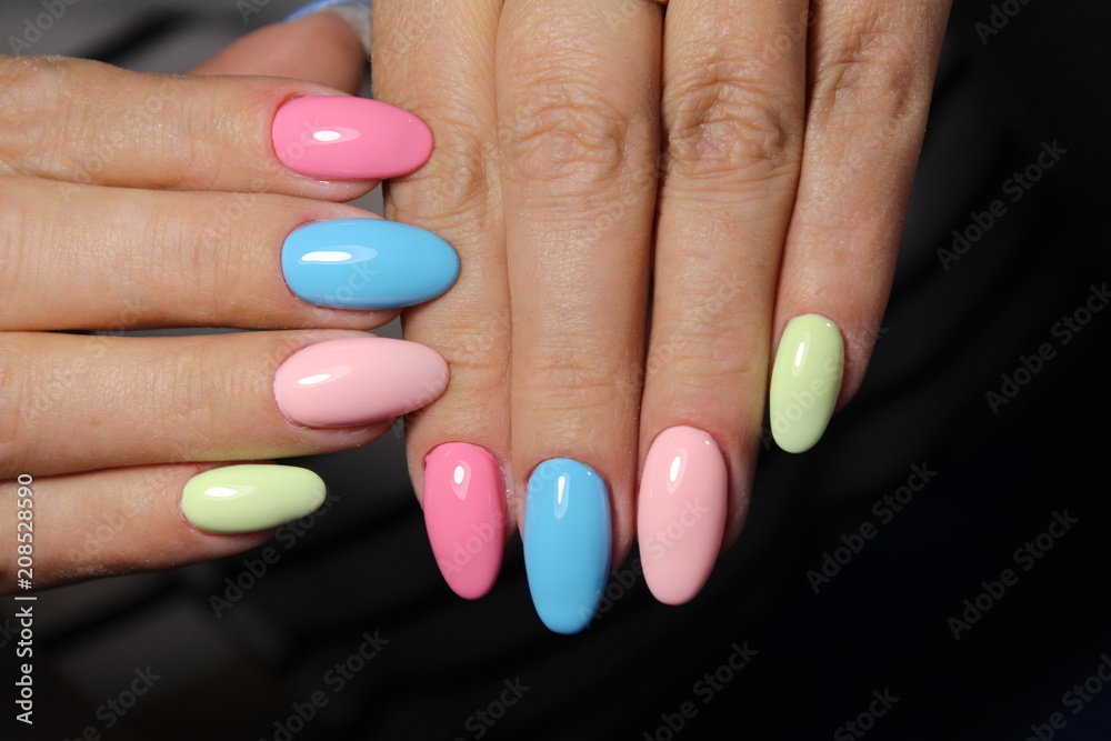 sexy multicolored manicure sexy multicolored manicure