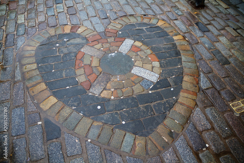 The Heart of Midlothian on the Royal Mile of Edinburgh photo