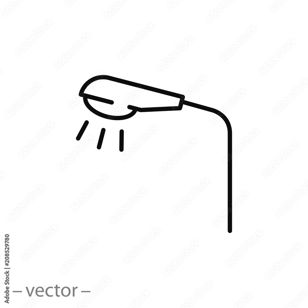 Street light icon, line sign - vector illustration eps10 Street light icon, line sign - vector illustration eps10