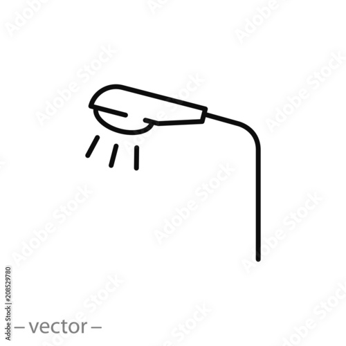 Street light icon, line sign - vector illustration eps10