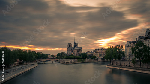Sunset on Notre-Dame Paris