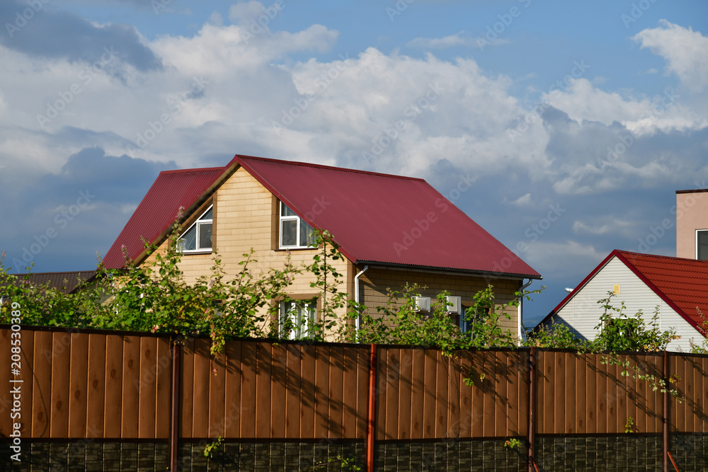 Obraz premium Modern one-storey private houses in Russia