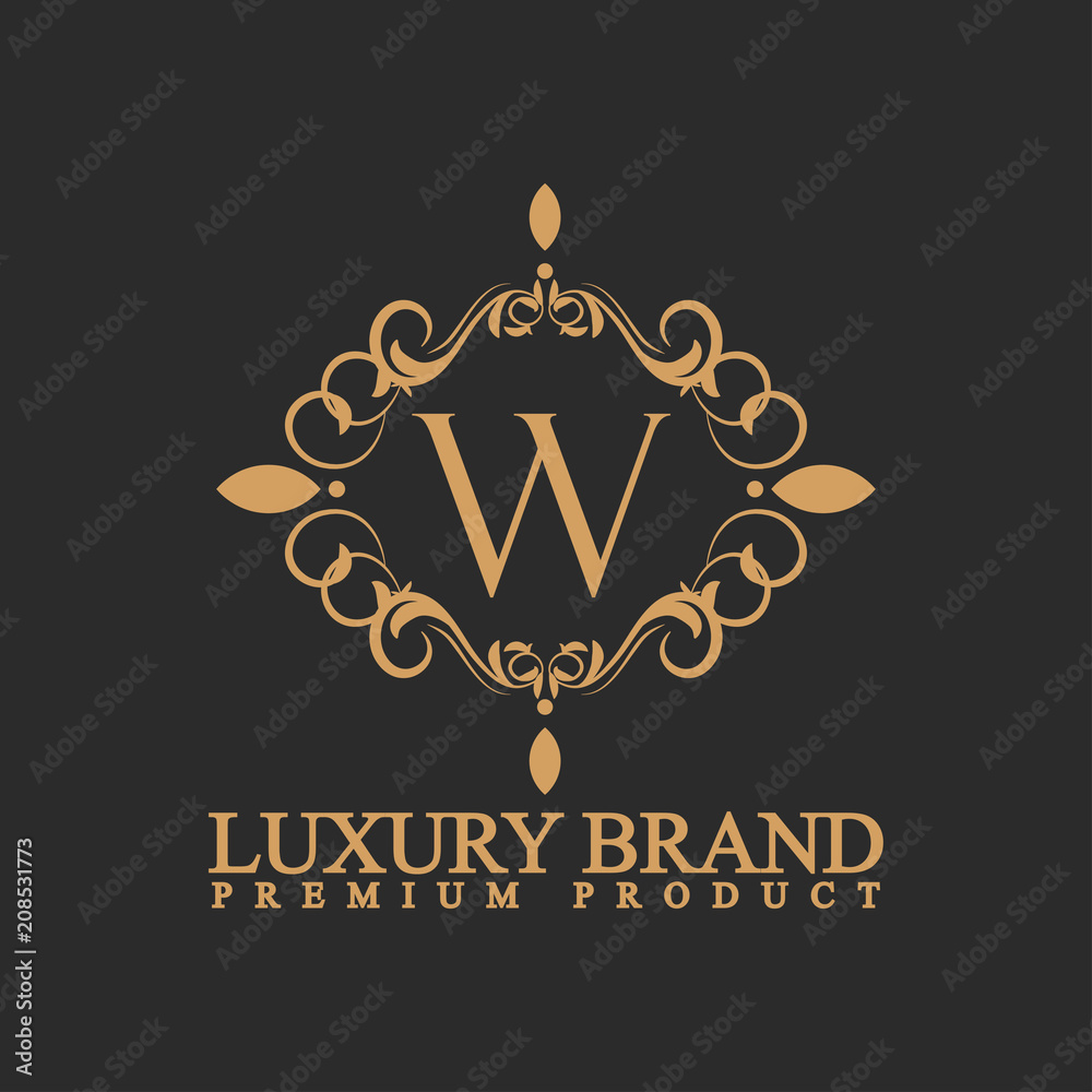 logo luxury W