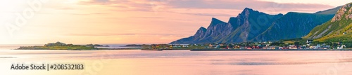 Landscape at sunset in Norway, Europe photo