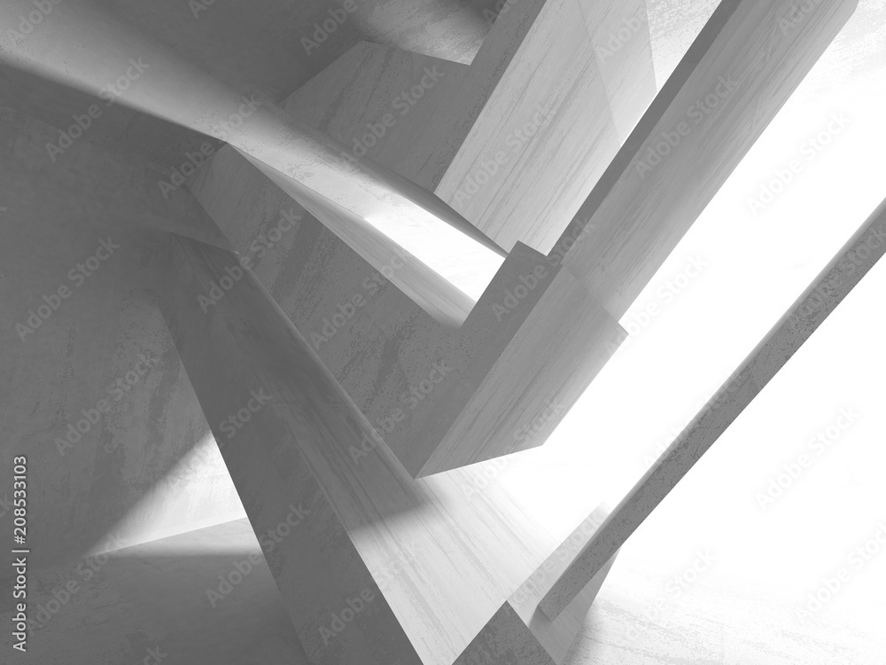Obraz premium Abstract geometric concrete architecture background