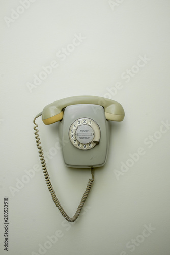 old wall telephone