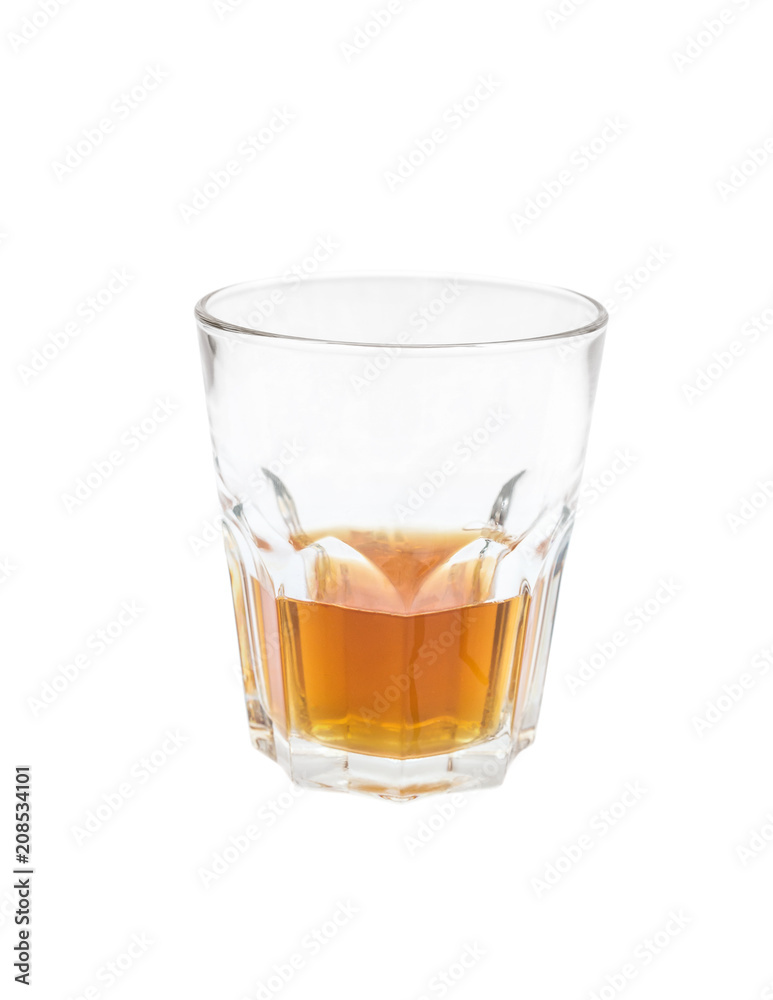 Glass of whiskey isolated on white background. Glass of whiskey isolated on white background.