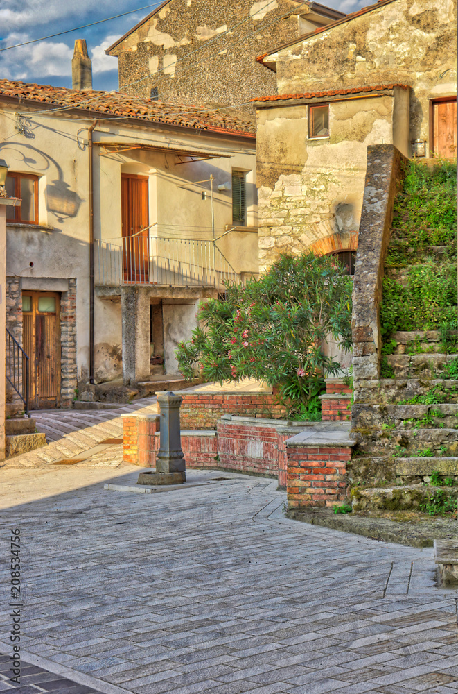 Obraz premium Centro storico Pesco Sannita, Sannio Italia