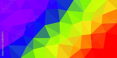 Rainbow Flag Low Poly Vector Background