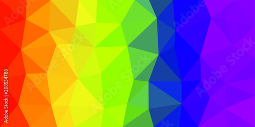 Rainbow Flag Low Poly Vector Background