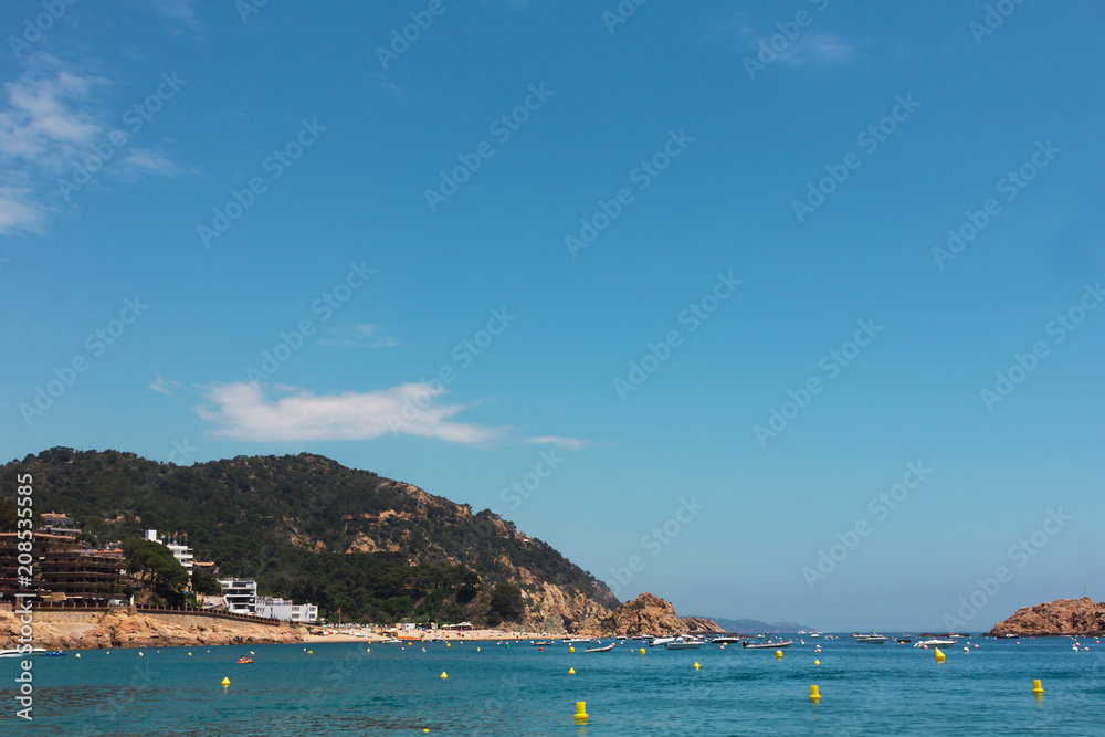 Tossa De Mar, Catalonia, Spain. Mediterranean coast at the Costa Brava. 