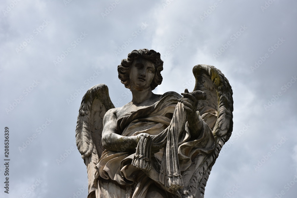 Rome, statues of the angels sculpted by pupils of Bernini in 1669 and