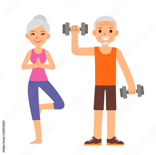 Active senior couple