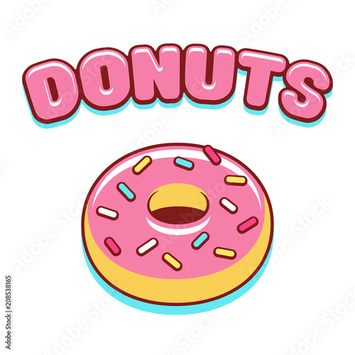 Cartoon donut illustration